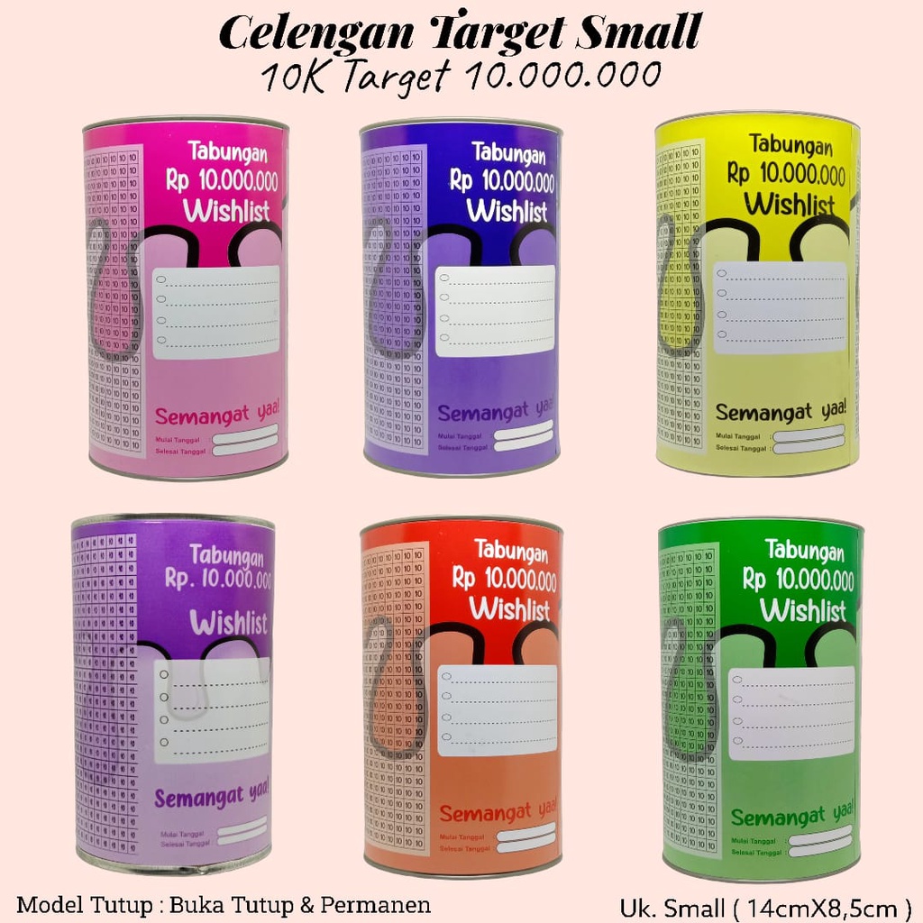 Celengan Target 10k Target 10jt Celengan Viral Tabungan Target Buka Tutu Souvenir Hadiah Celengan