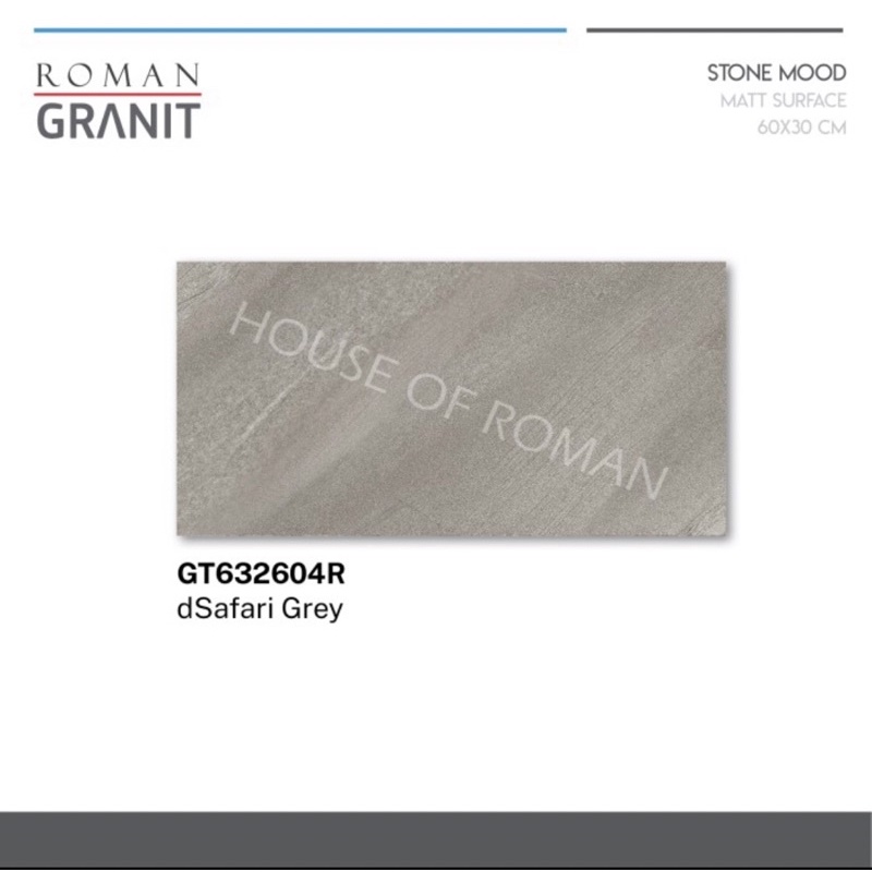 Keramik Lantai Teras Krem/Lantai Teras/Keramik Dinding Batu Alam/Lantai Carport/Granit 30x60 Abu-abu/Roman Granit