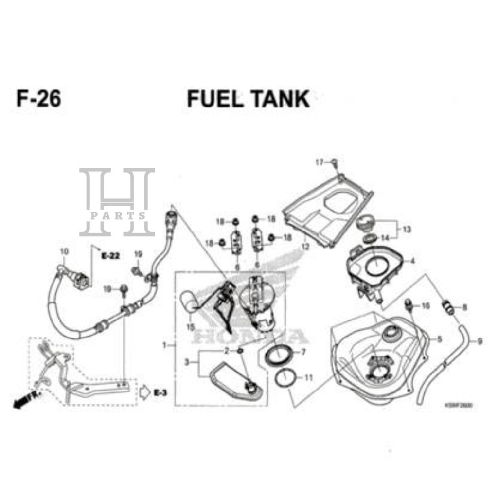 ORING 0-RING SEAL SIL POMPA BENSIN FUEL PUMP PCX 150 K97 PCX Hybrid Sonic 150R K56 Supra GTR 150 K56F Vario 125 eSP K60 Vario 150 eSP K59J New Vario 125 eSP K60R New Vario 150 eSP K59j 17572-GHB-602 ASLI ORIGINAL AHM HGP HONDA