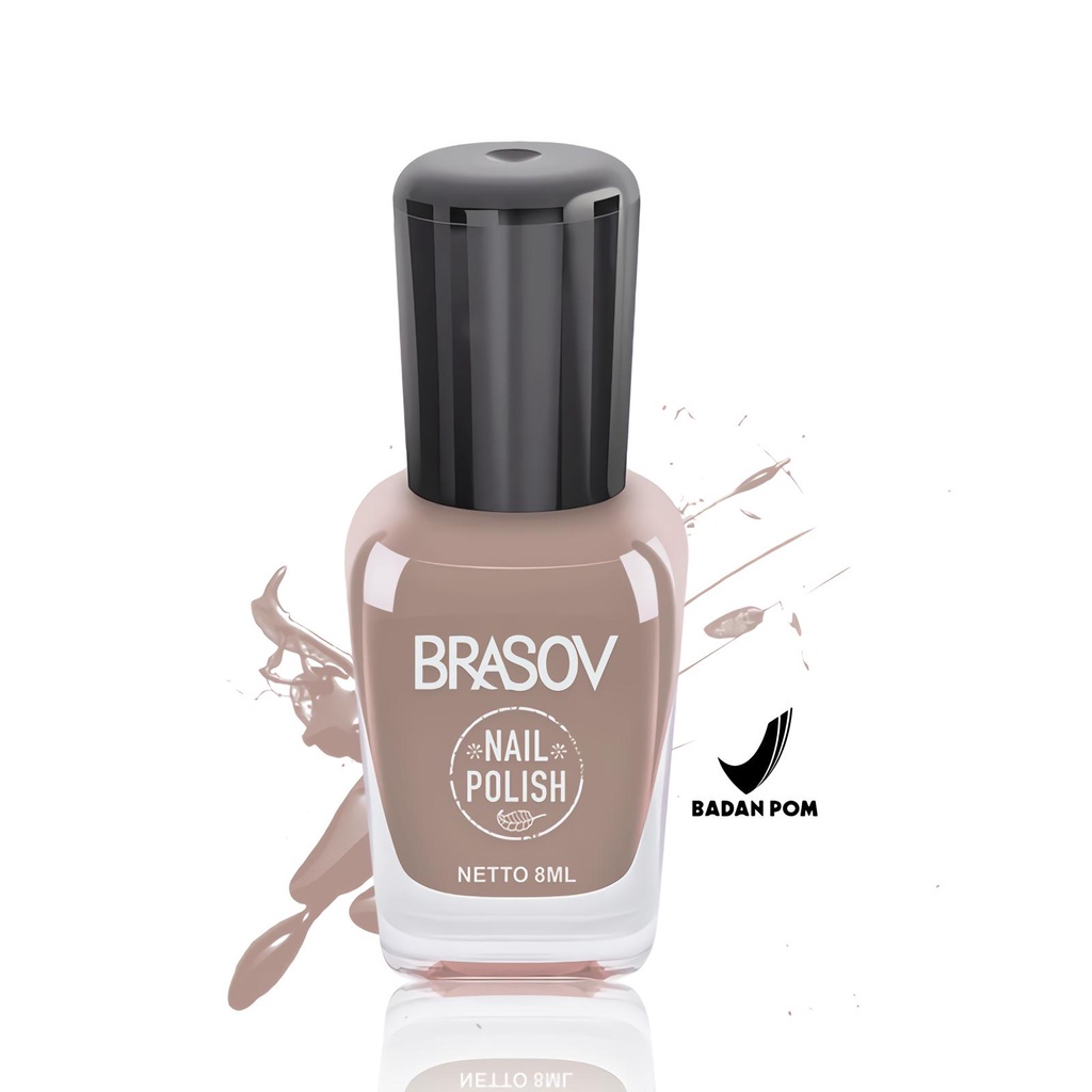 Kutek Brasov Nude No 87 Halal Murah 8ml | Cat Kuku Nail Polish 8ml BPOM