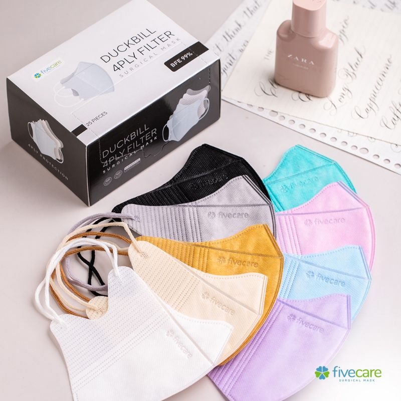 Masker Fivecare Duckbill 4 ply isi 25 pc