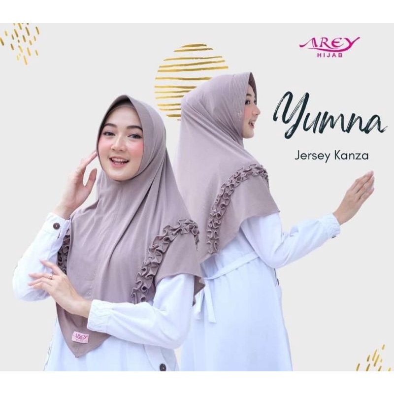 Bergo Instan Premium Arey Yumna Jersey Kanza