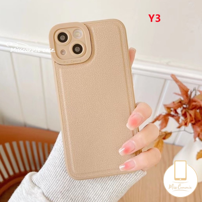 Soft Case Bahan Kulit Imitasi Matte Untuk iPhone 11 Pro MAX 7Plus 8Plus XR 12 13 14 Pro MAX X XS MAX SE 2020