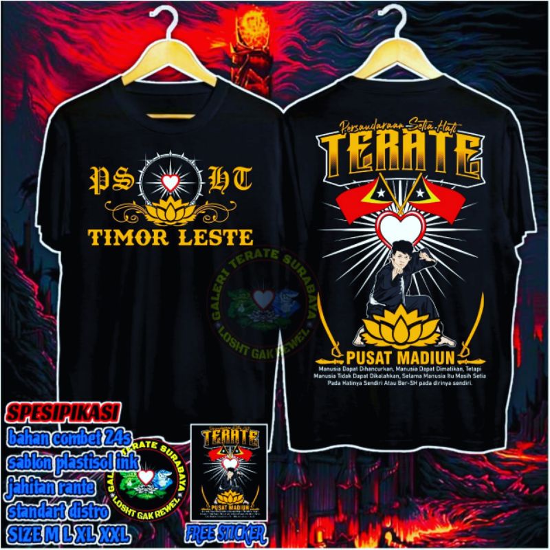 READY KAOS PSHT TIMOR LESTE PUSAT MADIUN-KAOS PERSAUDARAAN SETIA HATI TERATE DISTRO