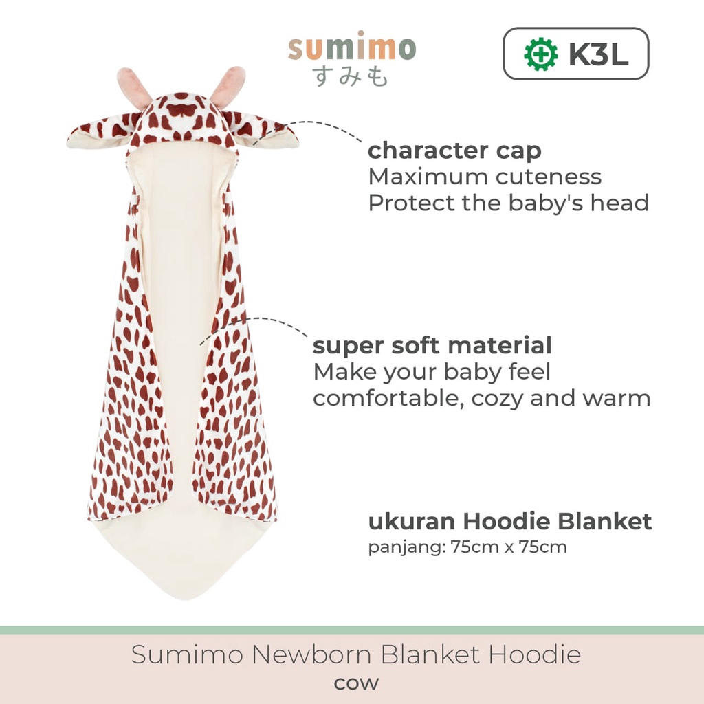 Babygiggles - Sumimo Blanket Baby / Selimut Topi Bayi