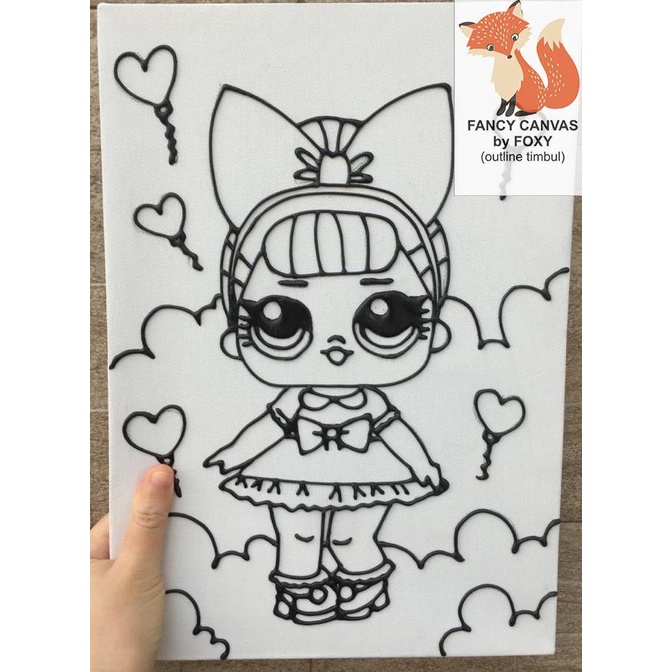 

kanvas lukis anak gambar LOL surprise doll