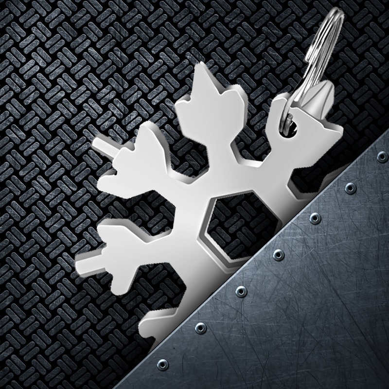 18 In 1 Kunci Pas / Obeng Multifungsi Portable Desain Snowflake
