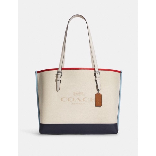 coach mollie tote bag colorblock