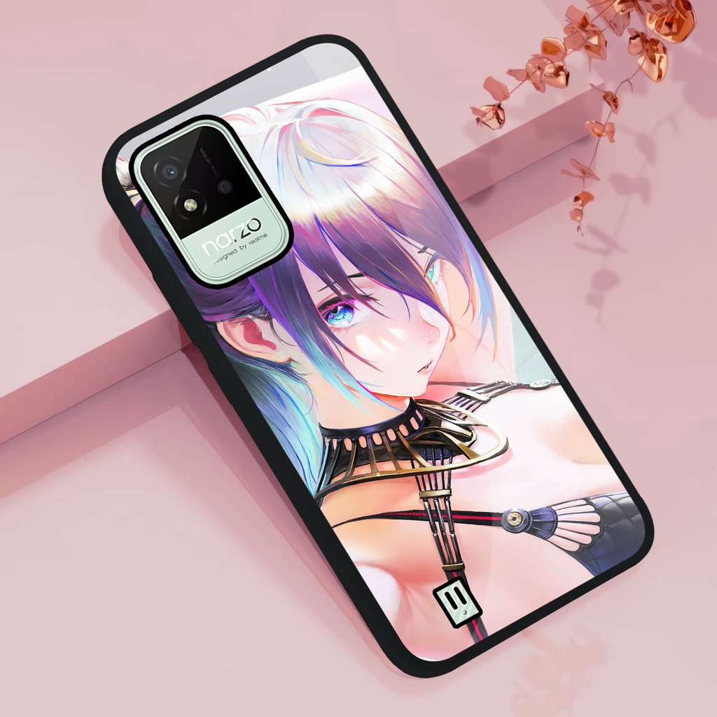 Case Kilau Glossy Realme Narzo 50i | Casing Narzo 50i | Pelindung Hp Smartphone Anime Girl
