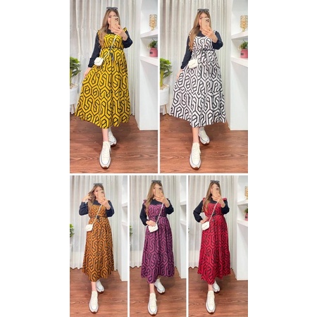 MIDI DRESS CITAYEM| RESLETING DEPAN| DRESS KEKINIAN