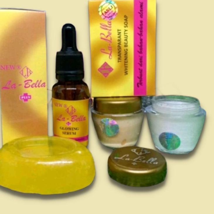 Murah Banget--Paket Cream Labella 4in1//Paket Cream La Bella 4in1//Cream La Bella SM+Serum+Sabun La 