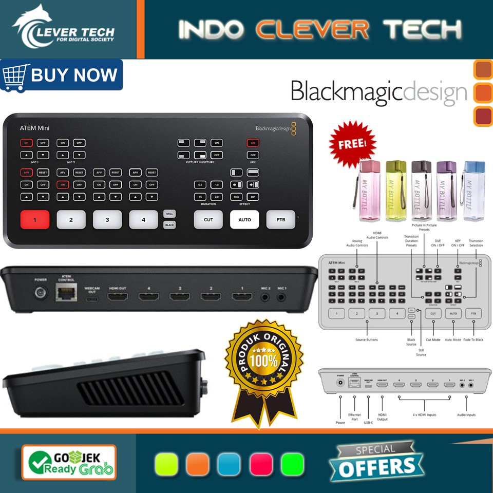 Blackmagic Design ATEM Mini Connector Cable Live Stream Switcher