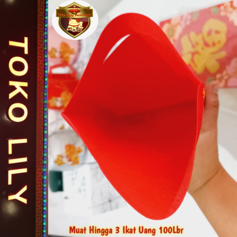 Angpau Imlek Jumbo / Angpao Sincia Beludru Besar / Angpau Fuk Kain Jumbo / Amplop Imlek Orang Tua Premium