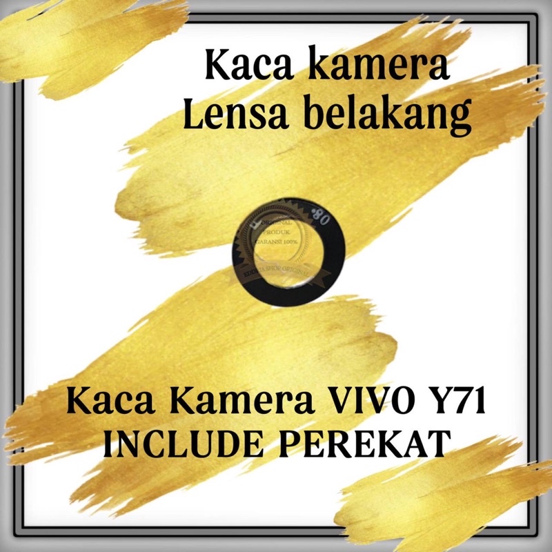 Kaca Lensa Kamera Belakang Vivo Y71 Sudah Sama lem Black