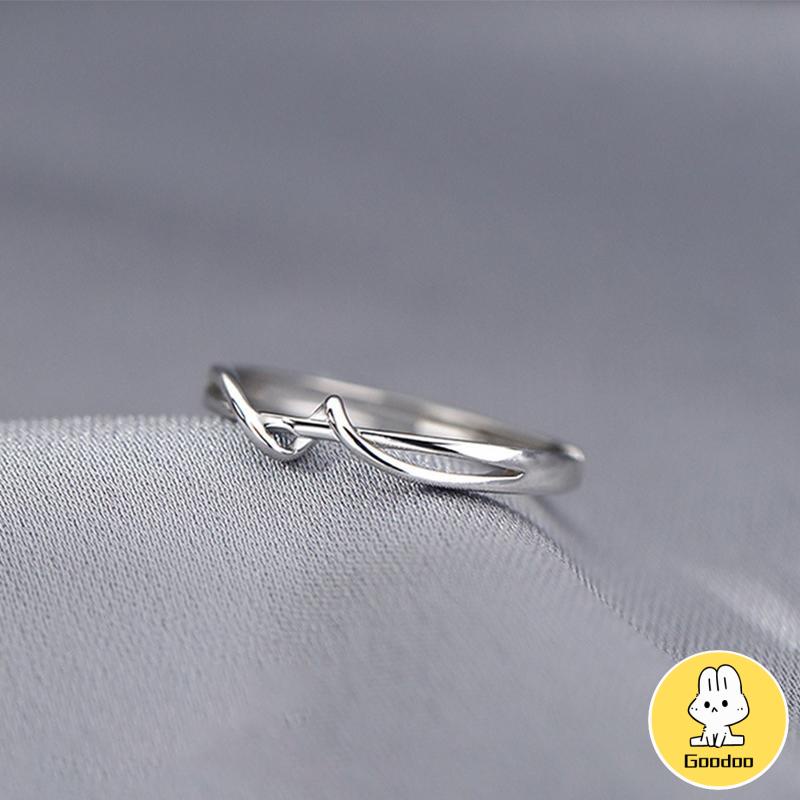 Cincin Jari Telunjuk Geometris Model Terbuka Untuk Wanita -Doo