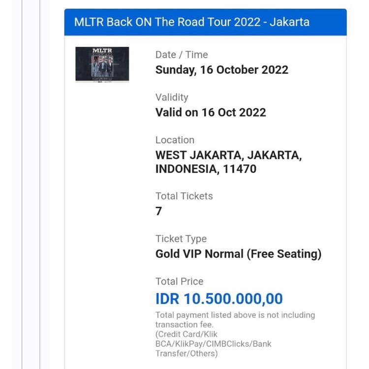 LINK CO TIKET MLTR BACK ON THE ROAD TOUR 2022