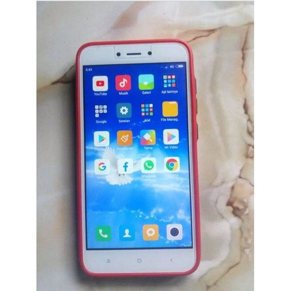 redmi 5a ram 2/16 4g,hp+charger+tg+chase.