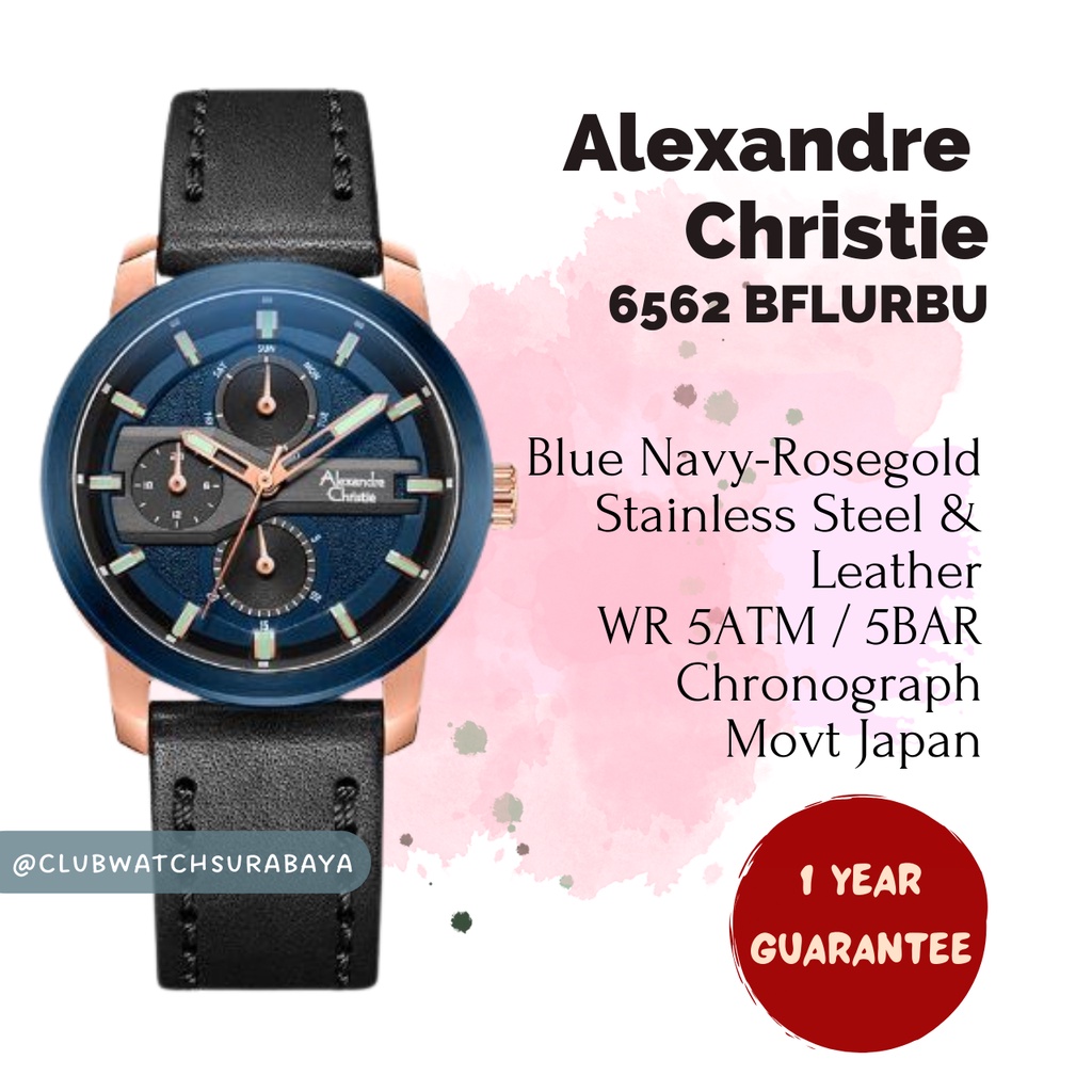 Jam Tangan Wanita Alexandre Christie ORI 6562 BFLURBU / Alexandre Christie Jam Tangan Cewek 6562 BFL