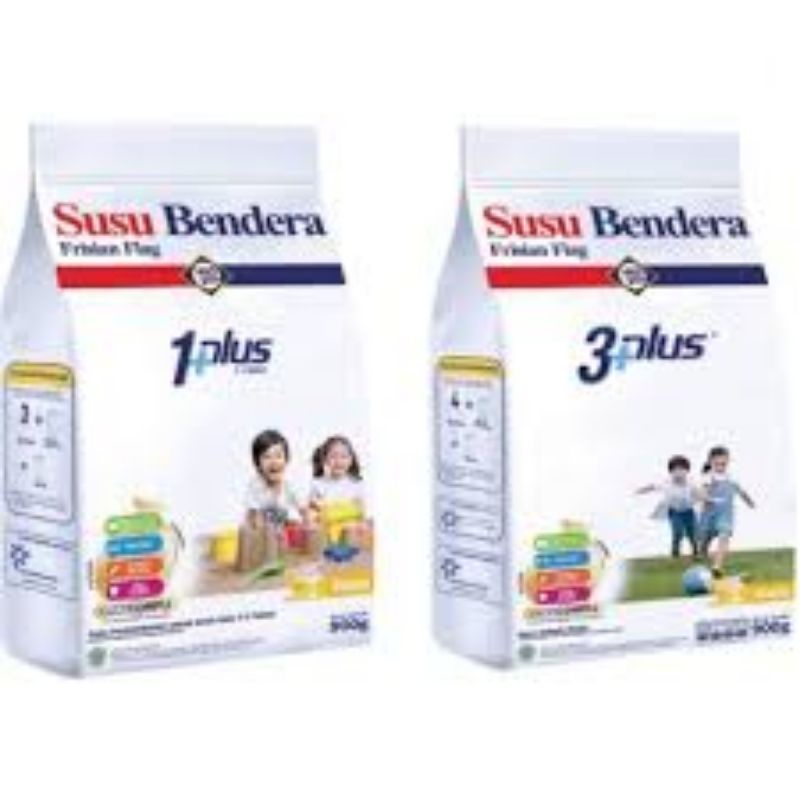 Susu Bendera 1+ Plus & 3+ Plus Madu 900gr 600gr 360gram