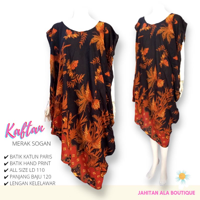 KAFTAN - Dress Tunik Model Kaftan Bahan Paris Adem Elegan