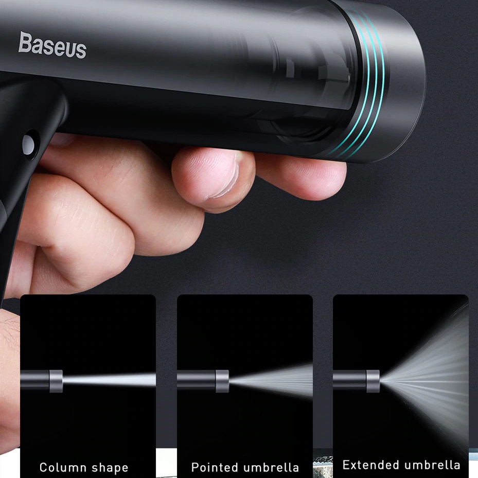 Baseus Semprotan Air Cuci Mobil High Pressure Car Washing Water Gun Sprayer with 15M Hose - CRXC01-B01 - Black