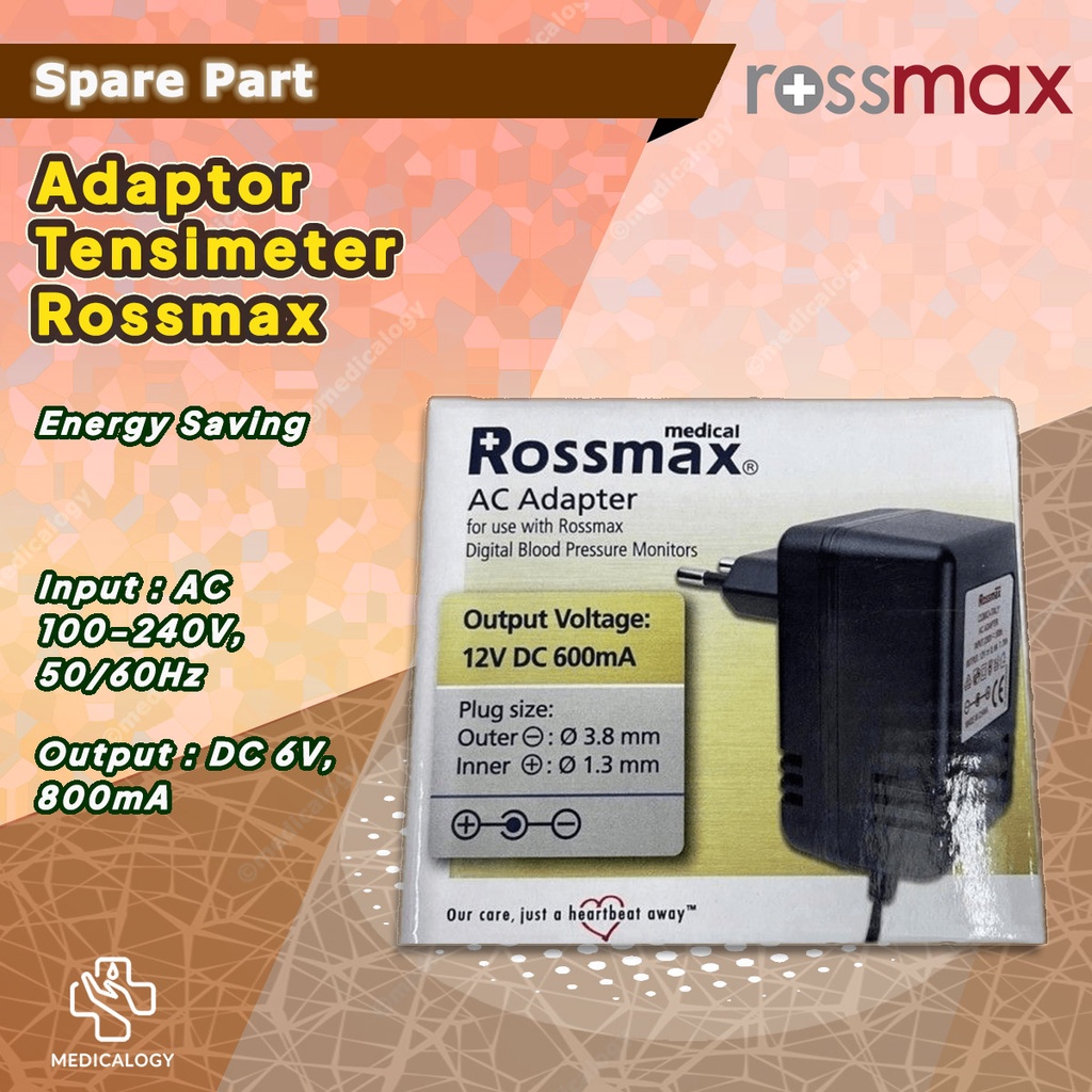 Rossmax 12V Adaptor Spare Part Tensimeter