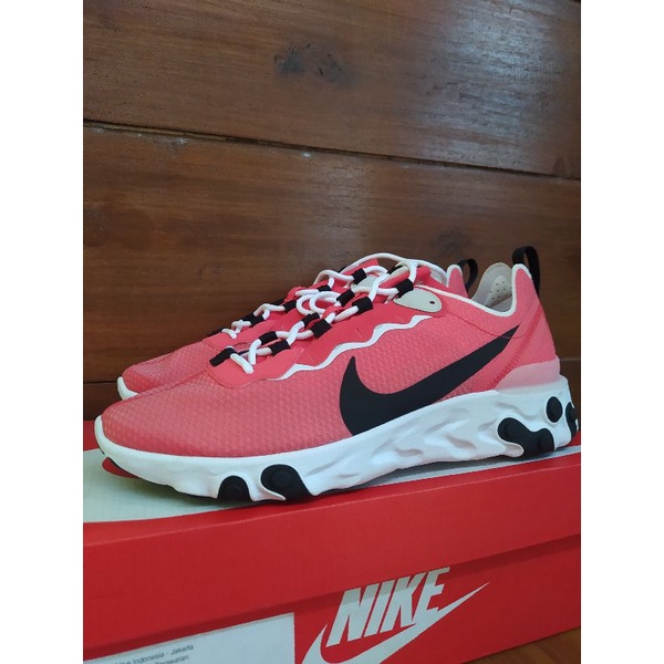 Special Promo NIKE React Element 55 Se-Ember Glow/Light Bone-White-Black Original BNIB