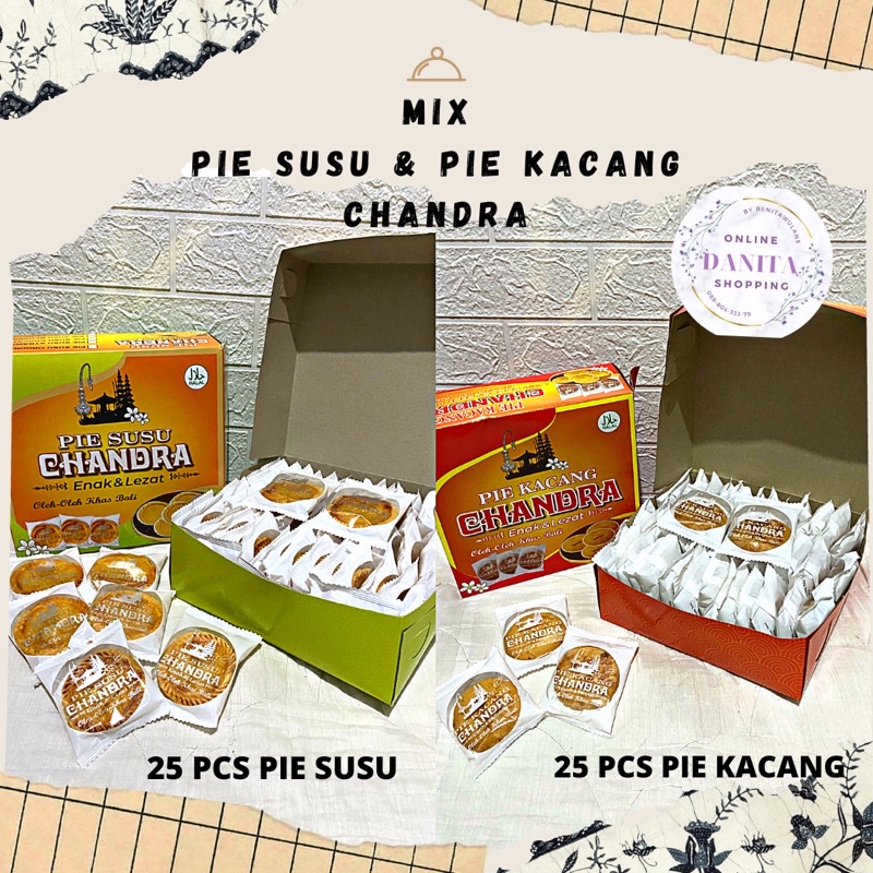 MIX 25 PIE SUSU &amp; 25 PIE KACANG CHANDRA