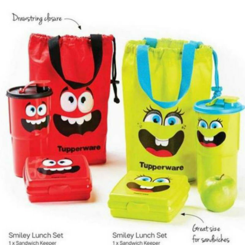 

Tupperware Smiley lunch set bekal