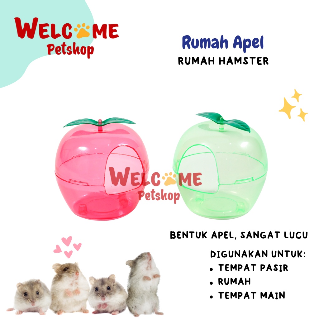 Rumah Apel Hamster / Tempat Tidur Hamster