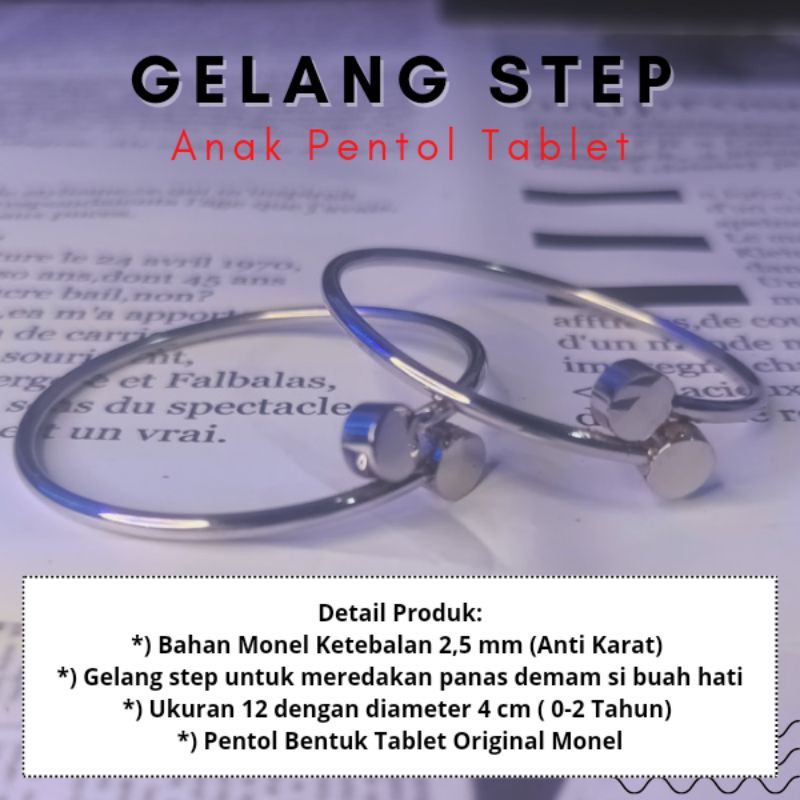 Gelang Baby Anti Step Pentol Tablet (Anti Karat)