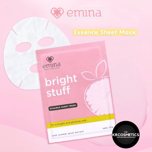 EMINA Bright Stuff Essence Sheet Mask masker topeng 20 gr