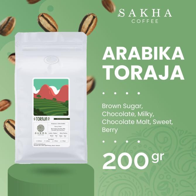 

Biji Kopi Bubuk Arabika Toraja Arabica Coffee Roast Bean Sakha 200Gram