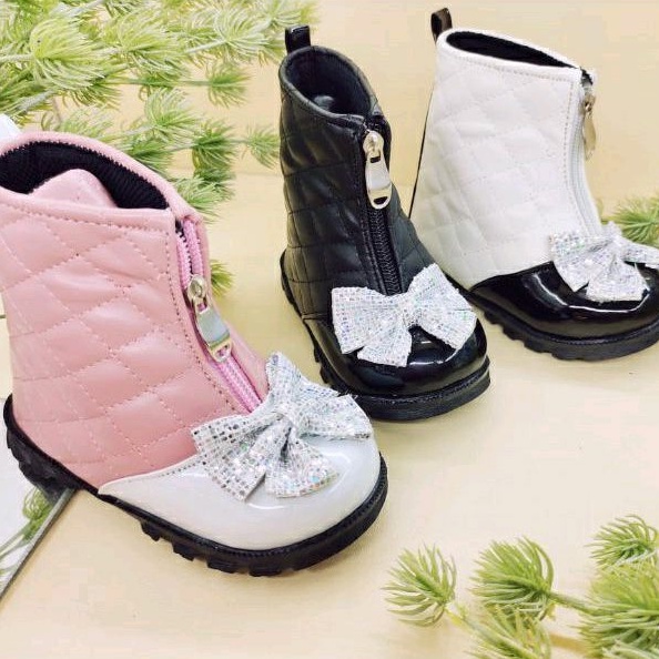 Sepatu/Sandal anak perempuan/Boot Zipper CHN
