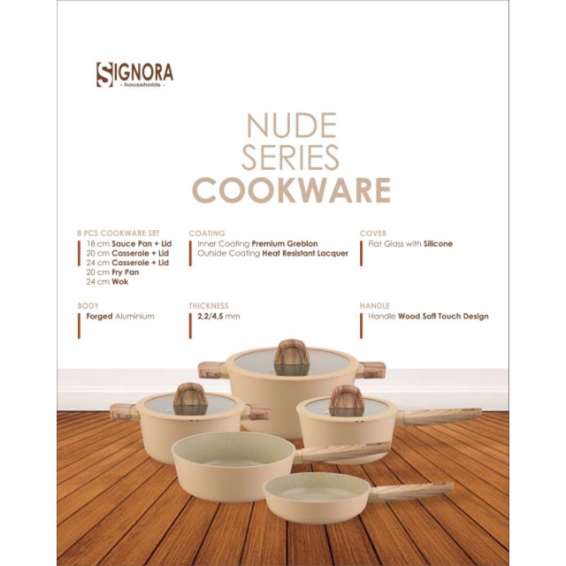 PANCI SET/SIGNORA NUDE SERIES COOKWARE