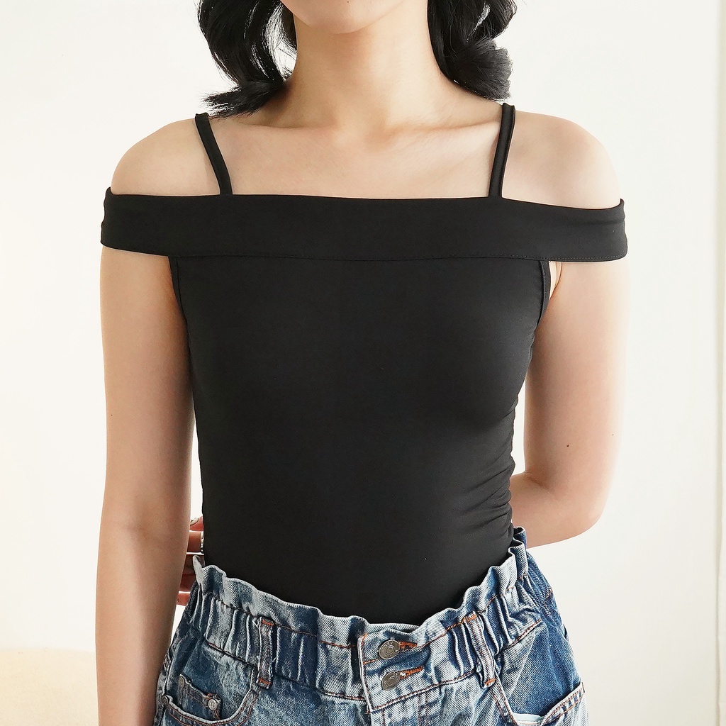 Korean Sabrina Top Wanita Tank Crop Top Korea Style 217