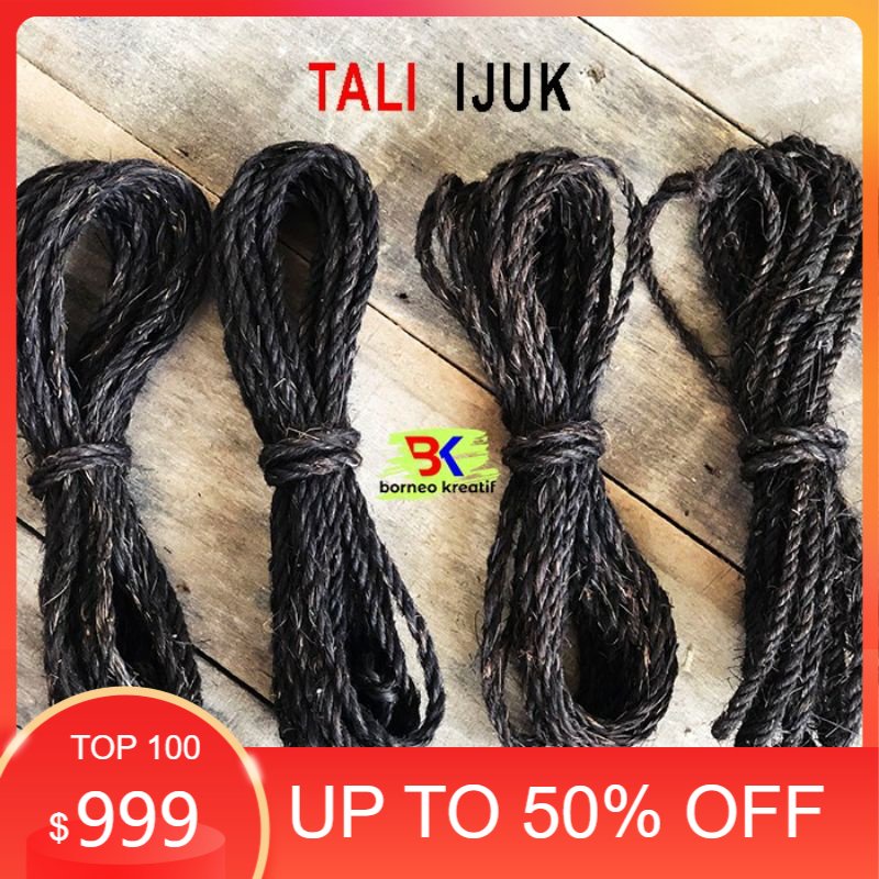Tali ijuk hitam pengikat anggrek,bambu,gazebo baru