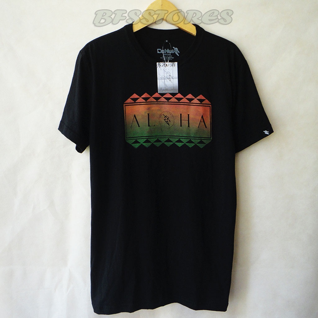 KAOS SURFING ALOHA DAHUI RAINBOWS MOTIF BAHAN KATUN COMBET 30S UKURAN DEWASA LOKAL