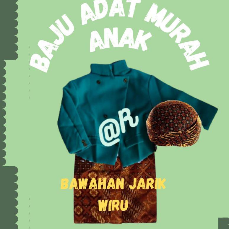 MS.18Oc22o • setelan lengkap anak adat jawa usia 0-13 th//baju adat murah//beskap anak//tedak sinten