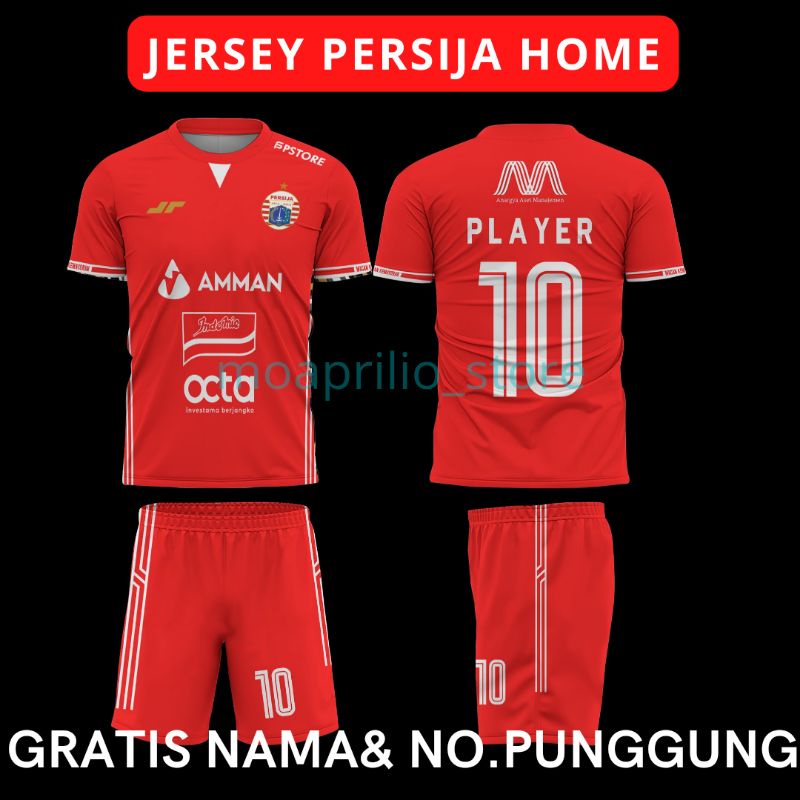 Baju Jersey Persija  Jakarta 2022/2023 Premium Gratis Nickname