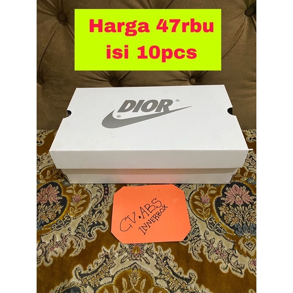 inerbox-dus-box-kotak sepatu Dior termurah isi 10pcs