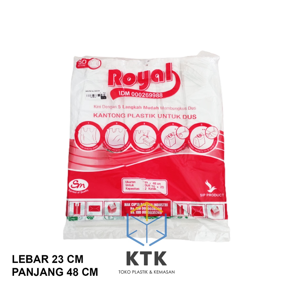 Kantong Kresek Royal Untuk Dus 20 / R10K; Plastik HD Kotak Makan Motif