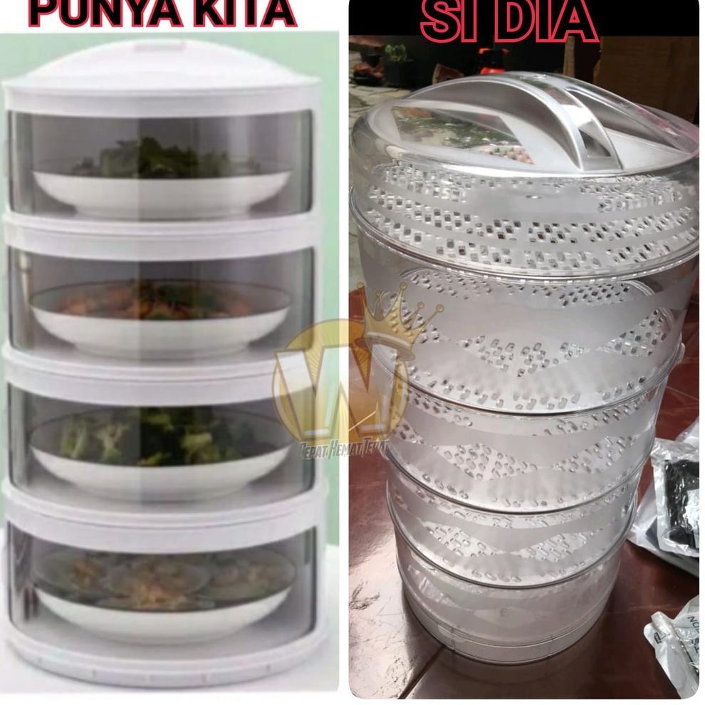 [ WARNA ] TUDUNG SAJI SUSUN 4  / RAK PENUTUP MAKANAN 4 SUSUN / WADAH PENUTUP MAKANAN "MGA.18Oc22o"