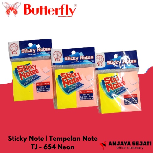 

Sticky Notes | T & J -654 Neon | Tempelan Note | Per-3pack