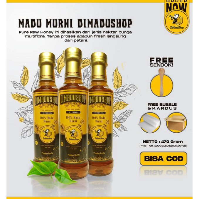 

[COD] Madu Asli Murni 470gr Nektar Multiflora 100% Pure Raw Honey [COD]