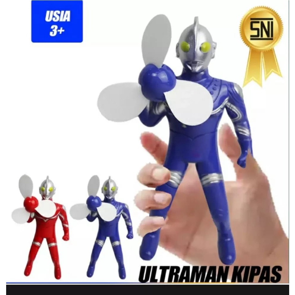 Mainan Kipas Mini Bentuk Ultraman / kipas manual / kipas tangan