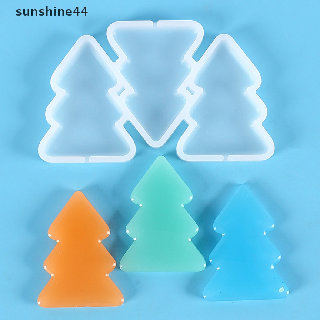 Sunshine Cetakan Permen Lolipop / Gypsum DIY Bentuk Daun Maple / Pohon Natal Bahan Silikon