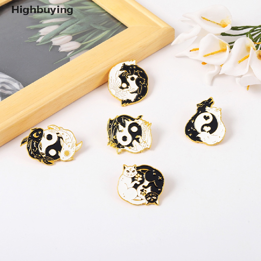 Bros Pin Enamel Bentuk Kartun Hewan Tai Chi Bahan Alloy Untuk Hadiah Glory