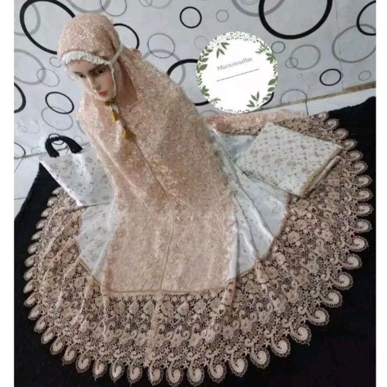 Mukena Mukenah Dewasa jumbo Bahan Adem Bordir Sutra Prada Premium Lebaran Elegan Mewah Terbaru 2022 
