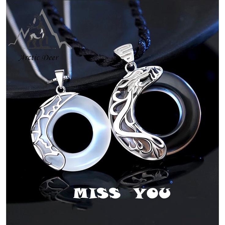 Kalung Couple Chinese Style Opal - MISS YOU KALUNG COUPLE PASANGAN New Arrival Original Arctic Deer